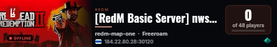 [RedM Basic Server] nws-RedM live status badge