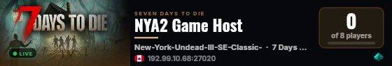 NYA2 Game Host live status badge