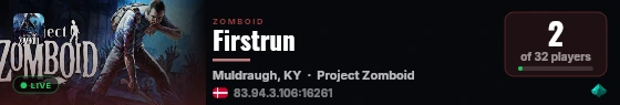 Firstrun live status badge