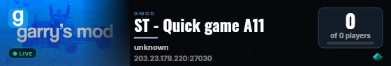 ST - Quick game A11 live status badge