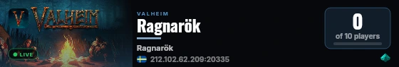 Ragnarök live status badge