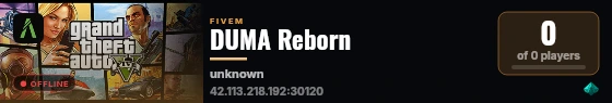 DUMA Reborn live status badge