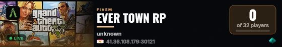 EVER TOWN RP live status badge