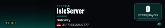 IsleServer live status badge