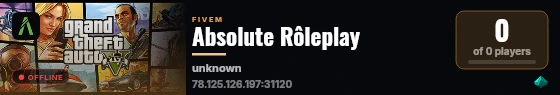 Absolute Rôleplay live status badge