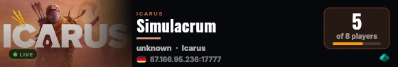 Simulacrum live status badge