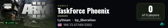 TaskForce Phoenix live status badge