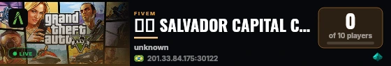 🌴🌊 SALVADOR CAPITAL CITY 🥁☀️ live status badge