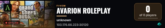 AVARION ROLEPLAY live status badge