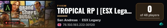 TROPICAL RP | [ESX Legacy] live status badge