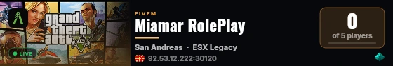 Miamar RolePlay live status badge
