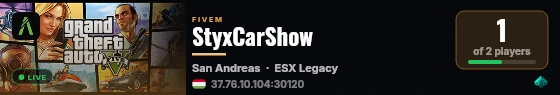 StyxCarShow live status badge