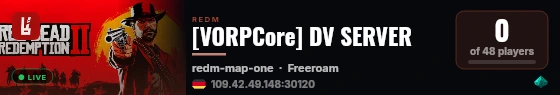 [VORPCore] DV SERVER live status badge