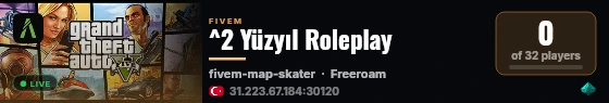 ^2 Yüzyıl Roleplay live status badge