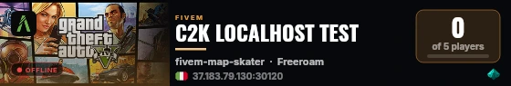 C2K LOCALHOST TEST live status badge