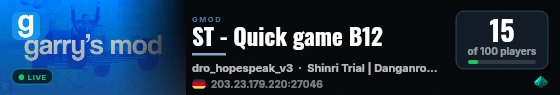 ST - Quick game B12 live status badge
