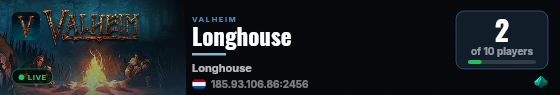 Longhouse live status badge