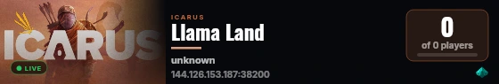 Llama Land live status badge