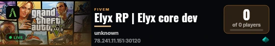 Elyx RP | Elyx core dev live status badge