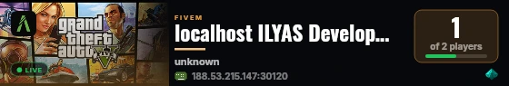 localhost ILYAS Development live status badge