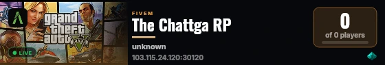 The Chattga RP live status badge