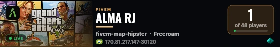 ALMA RJ live status badge