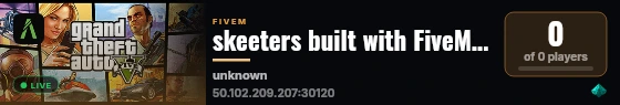skeeters built with FiveM Basic Server! live status badge