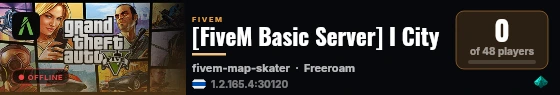 [FiveM Basic Server] I City live status badge
