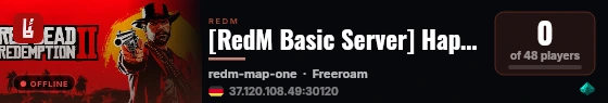 [RedM Basic Server] Happy RP live status badge
