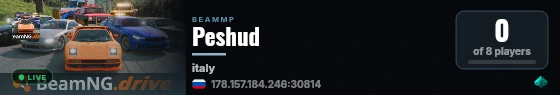 Peshud live status badge