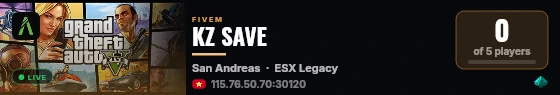 KZ SAVE live status badge