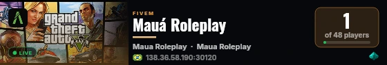 Mauá Roleplay live status badge