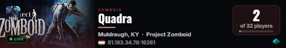 Quadra live status badge