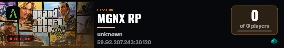 MGNX RP live status badge