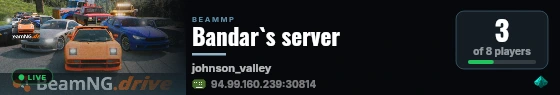 Bandar`s server live status badge