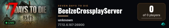 BeelzeCrossplayServer live status badge