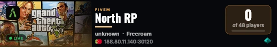 North RP live status badge