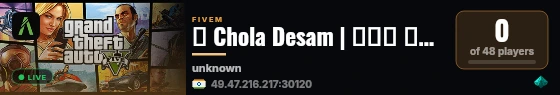 [QBCore Framework] Chola Desam live status badge