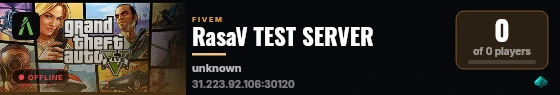 RasaV TEST SERVER live status badge