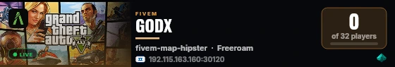 GODX live status badge