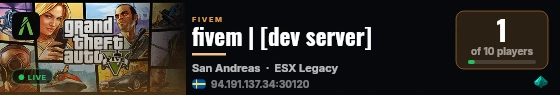 fivem | [dev server] live status badge