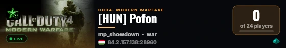 [HUN] Pofon live status badge