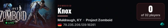 Knox live status badge
