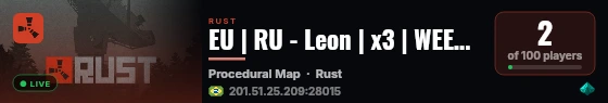 NoZadrot Rust live status badge