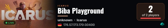 Biba Playground live status badge