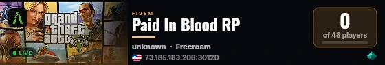 Sin City RP live status badge