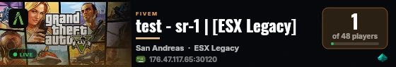 test - sr-1 | [ESX Legacy] live status badge