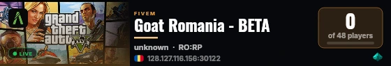 Goat Romania - BETA live status badge