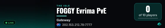 FOGGY Evrima PvE live status badge