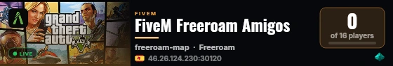FiveM Freeroam Amigos live status badge